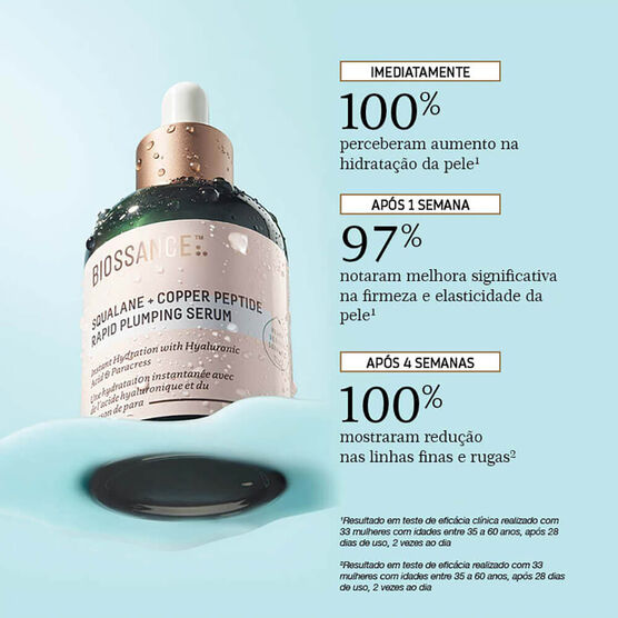 serum preenchedor com peptideos e esqualano